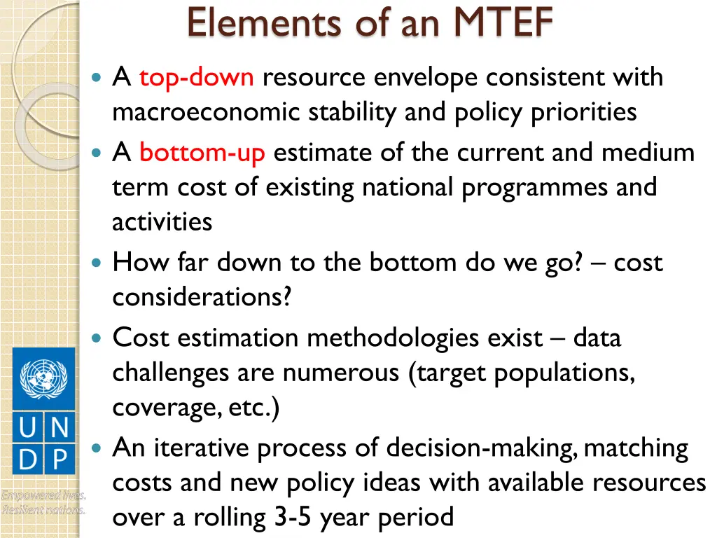 elements of an mtef