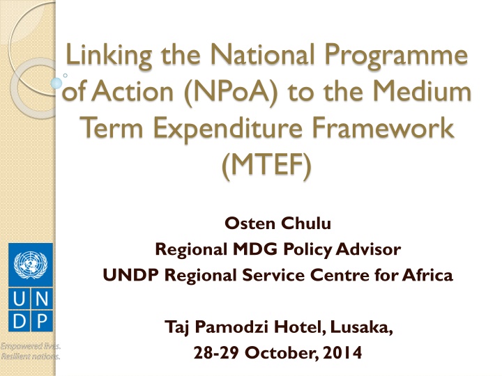 linking the national programme of action npoa