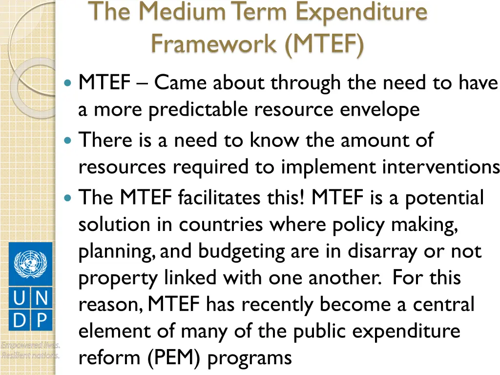 the medium term expenditure framework mtef