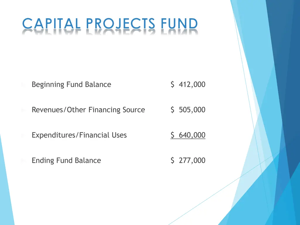 capital projects fund