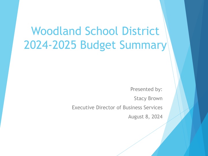 woodland school district 2024 2025 budget summary