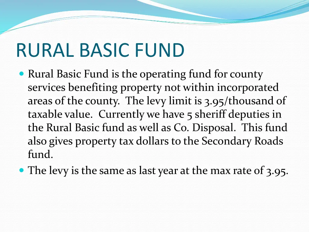 rural basic fund