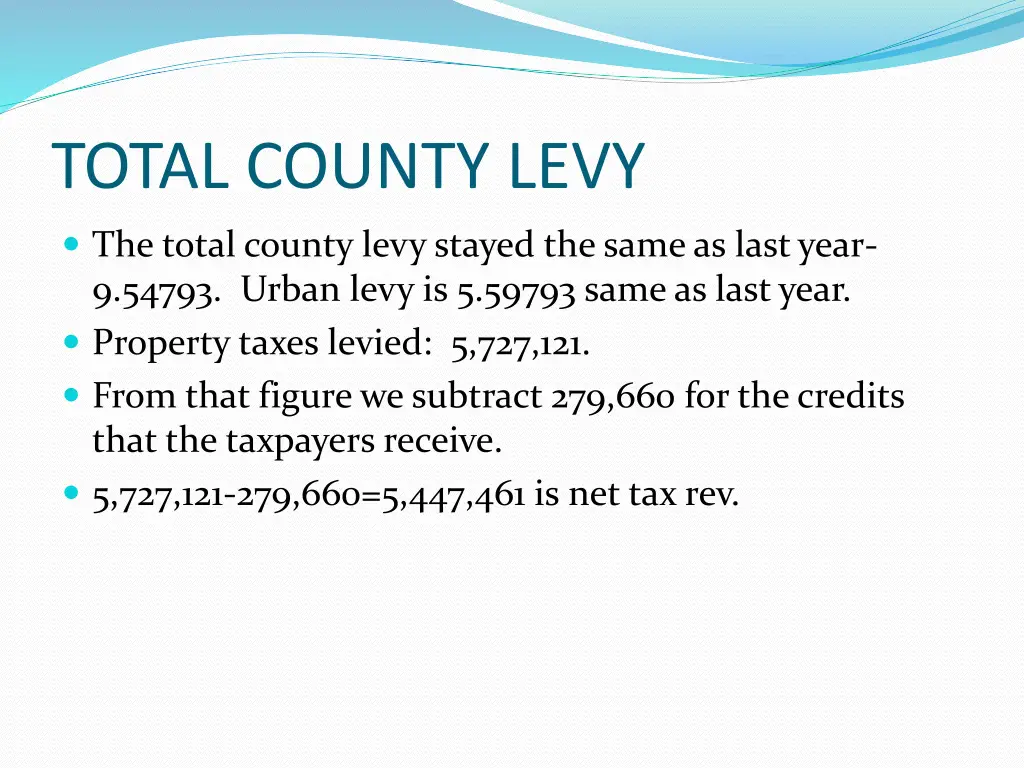 total county levy