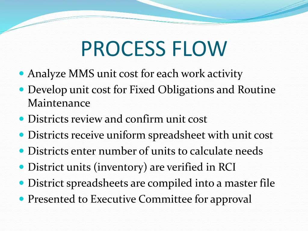 process flow