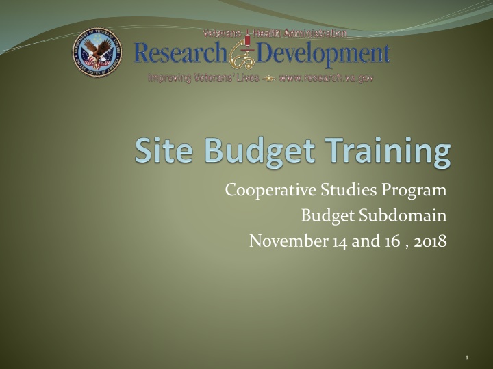 cooperative studies program budget subdomain