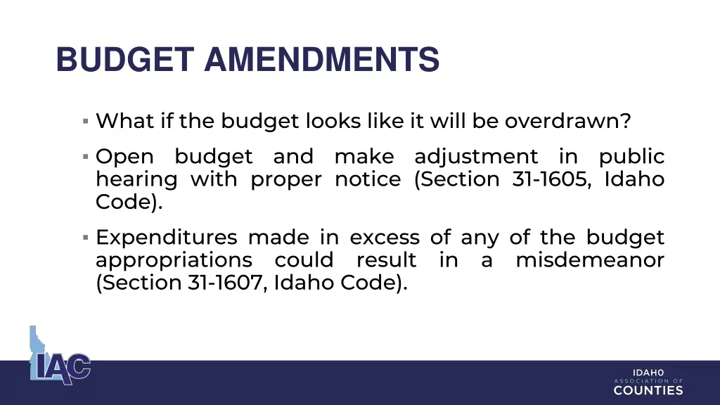 budget amendments