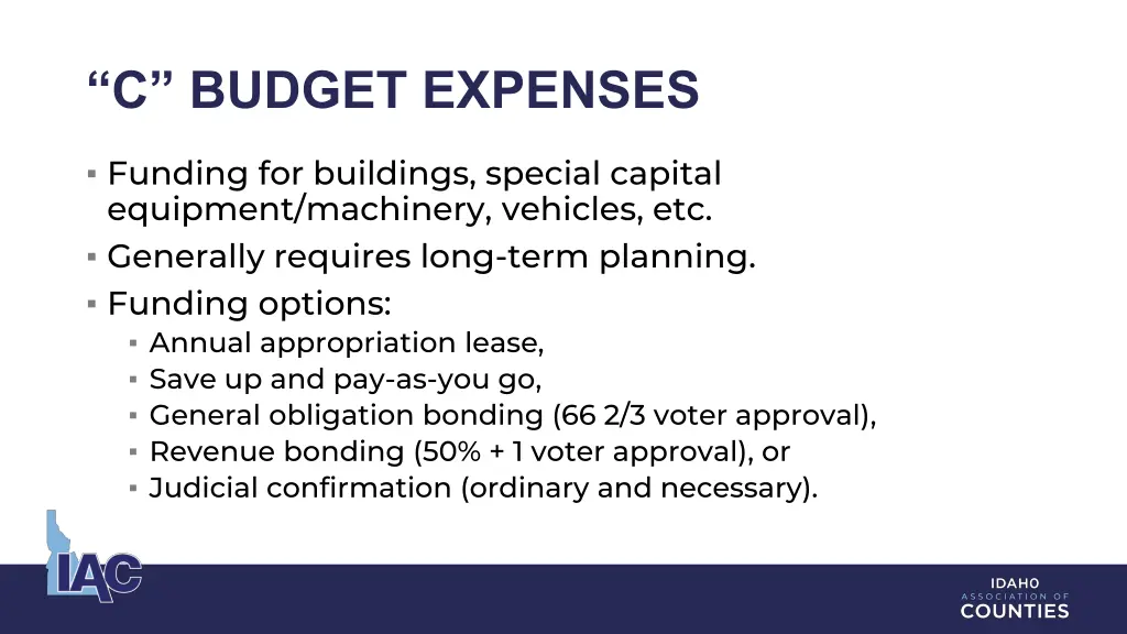 c budget expenses