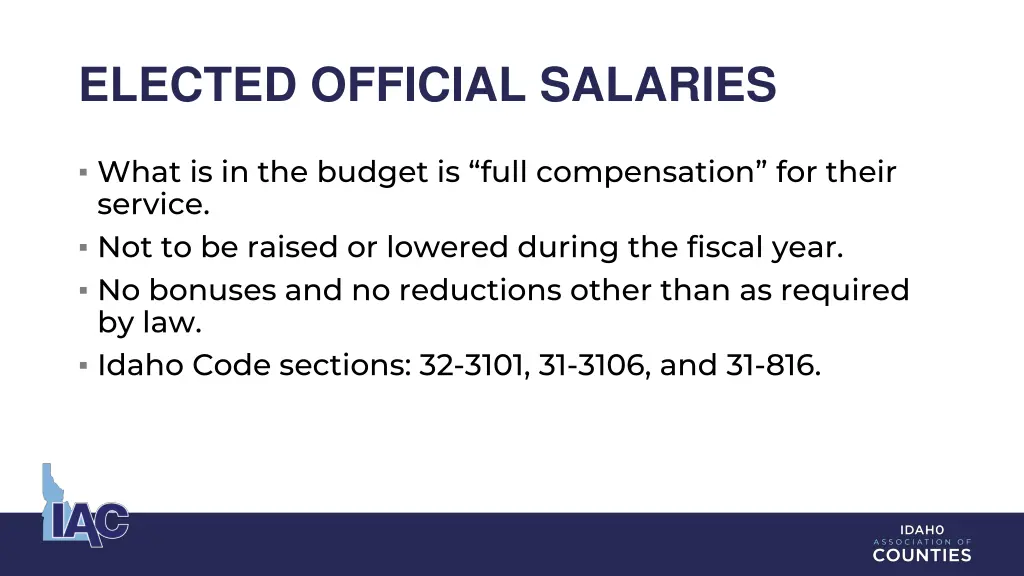 elected official salaries