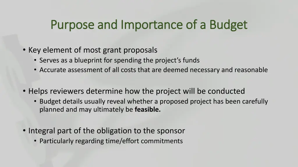 purpose and importance of a budget purpose