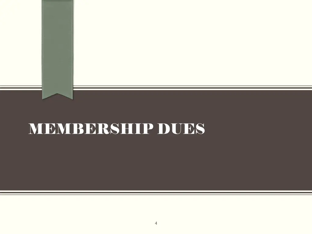 membership dues