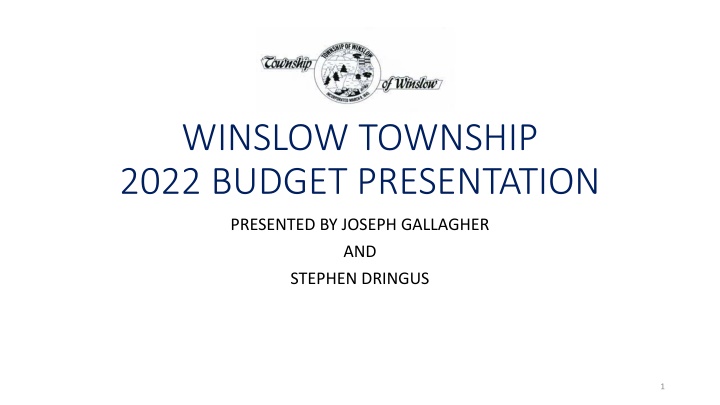 winslow township 2022 budget presentation