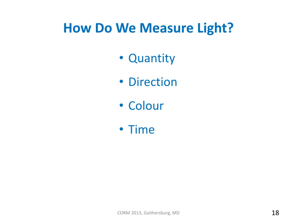 how do we measure light