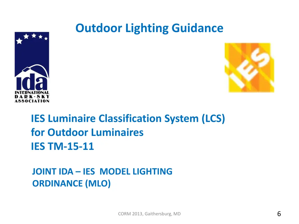 outdoor lighting guidance