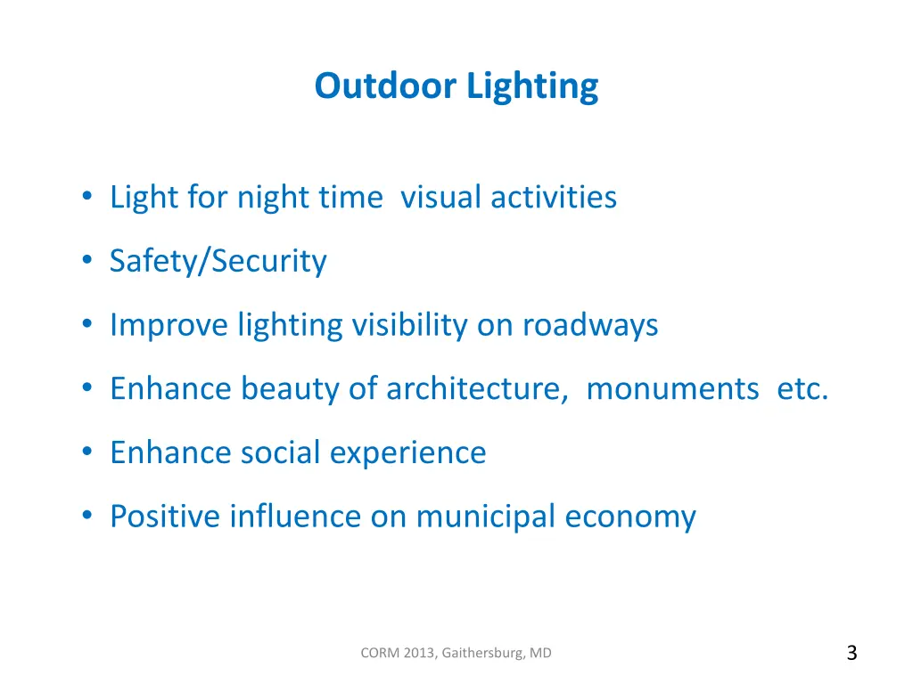 outdoor lighting