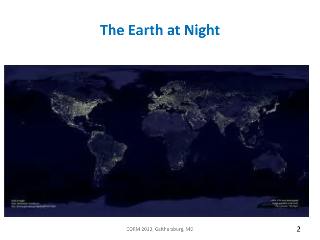 the earth at night