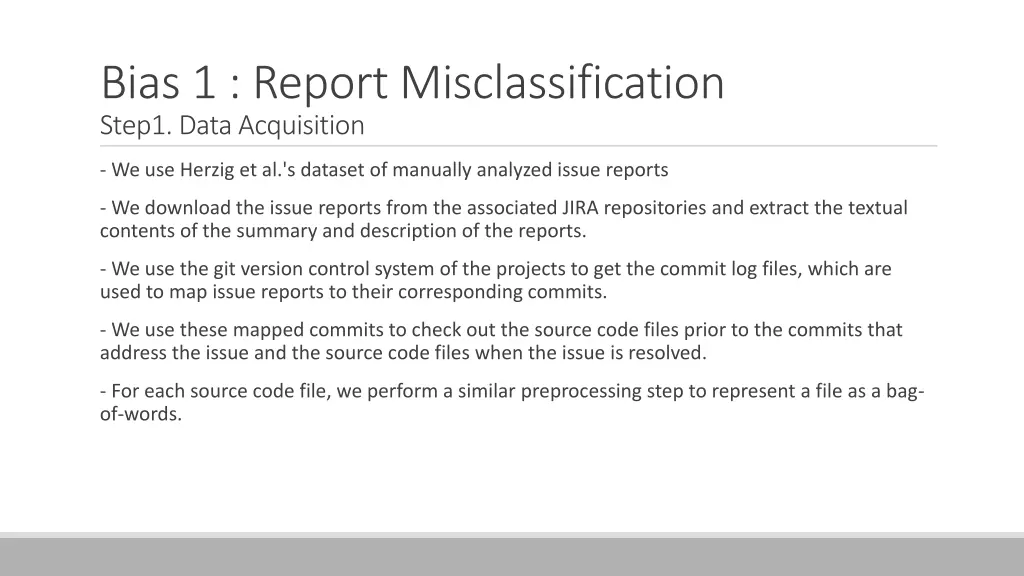 bias 1 report misclassification step1 data