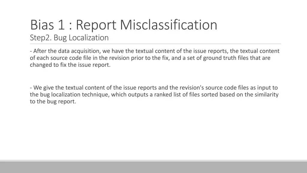 bias 1 report misclassification step2