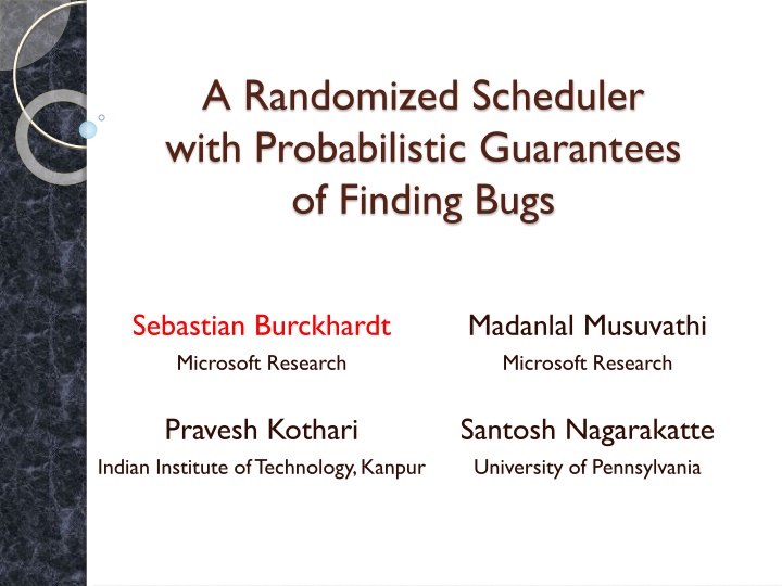 a randomized scheduler with probabilistic