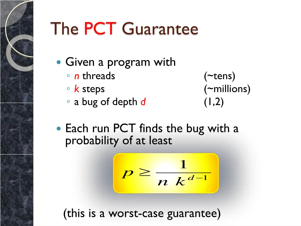 the pct guarantee