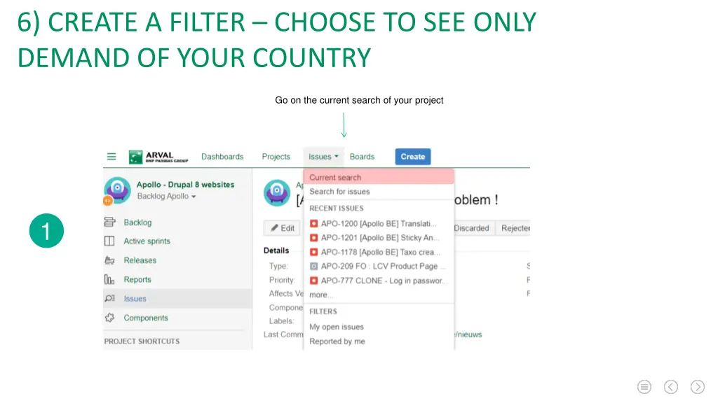 6 create a filter choose to see only demand