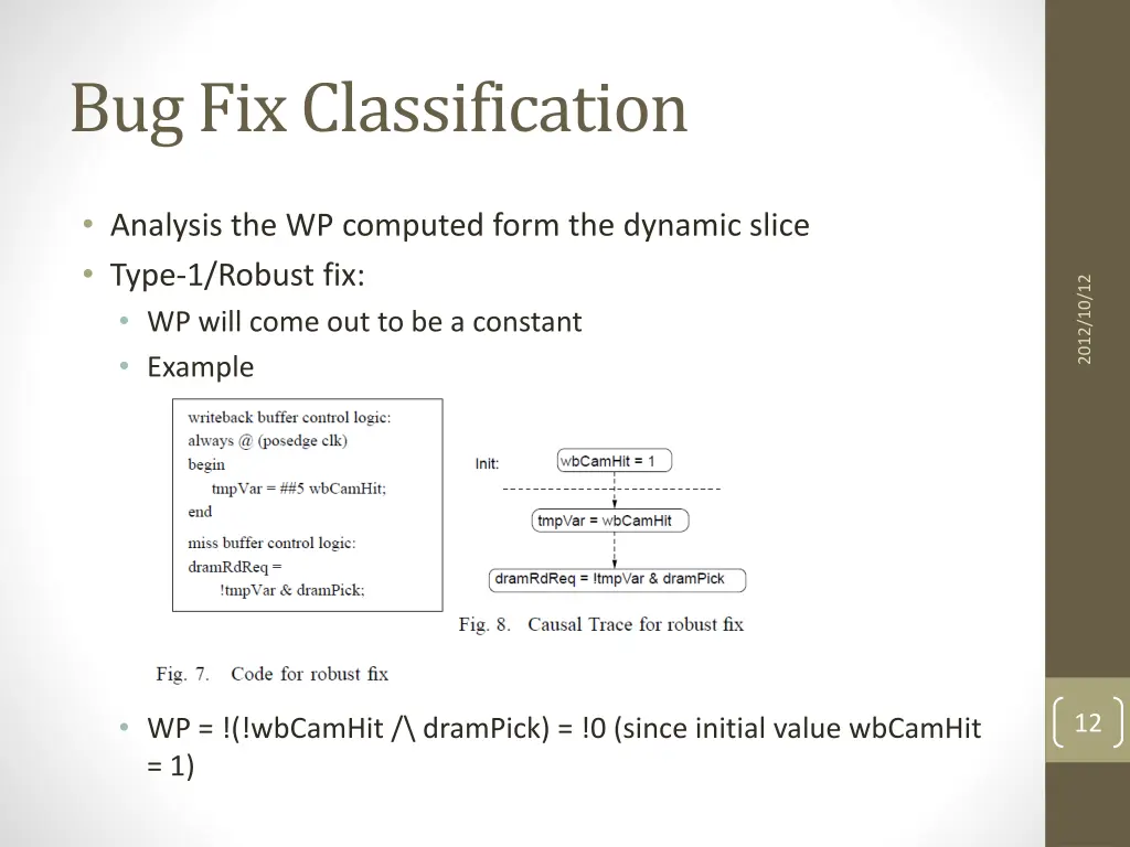 bug fix classification