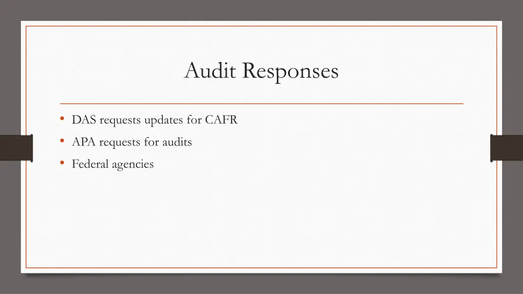 audit responses