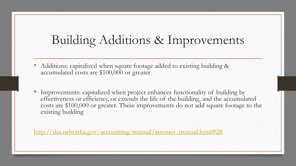 building additions improvements