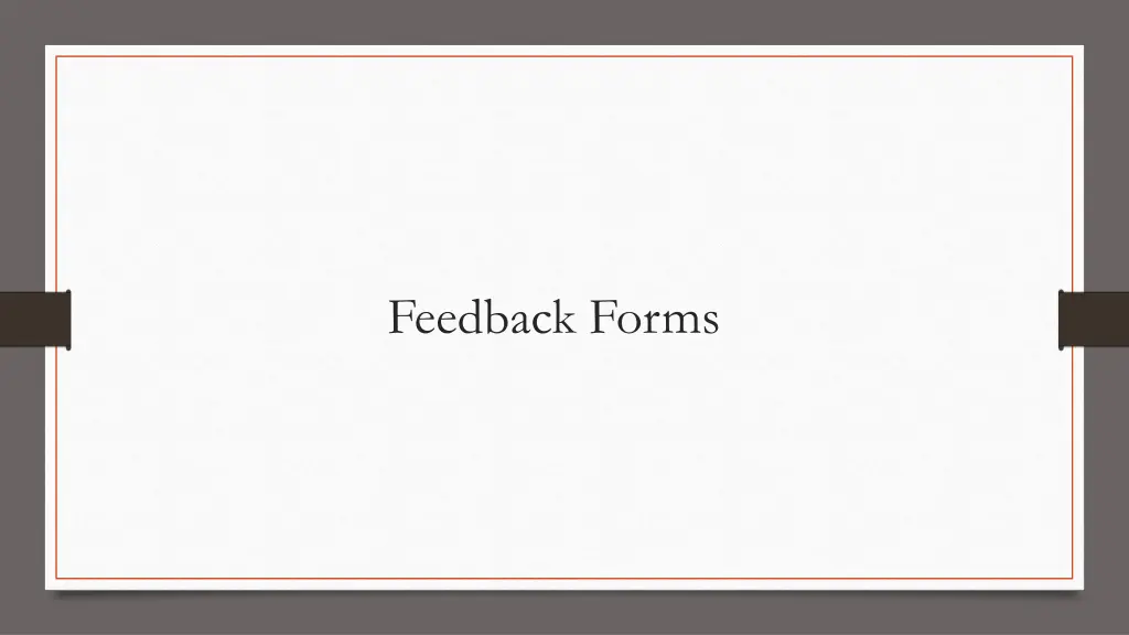 feedback forms