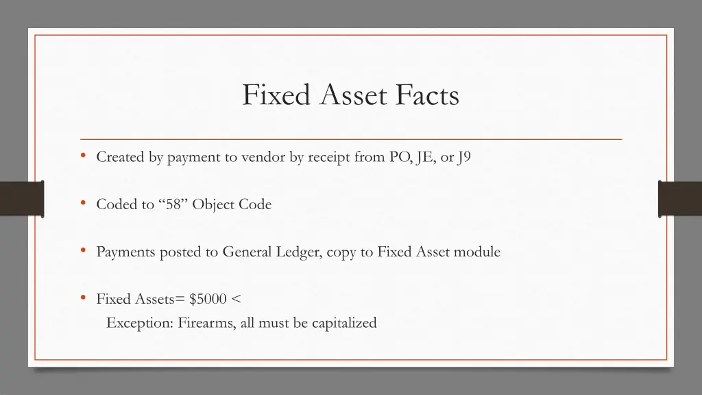 fixed asset facts