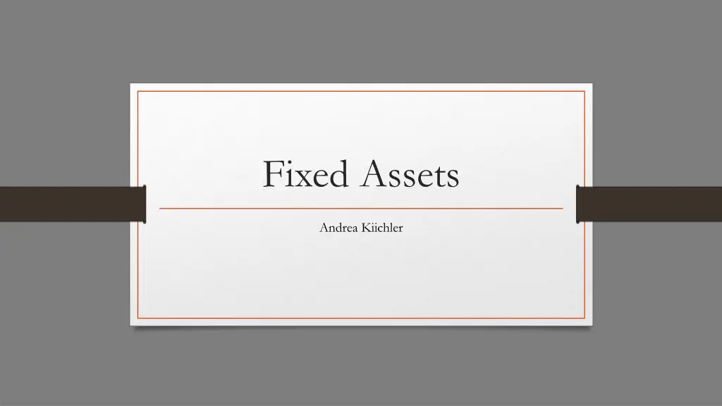 fixed assets