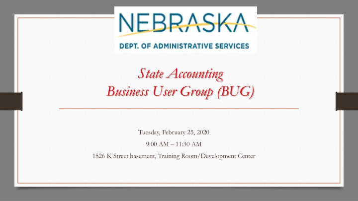 state accounting business user group bug