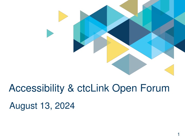 accessibility ctclink open forum