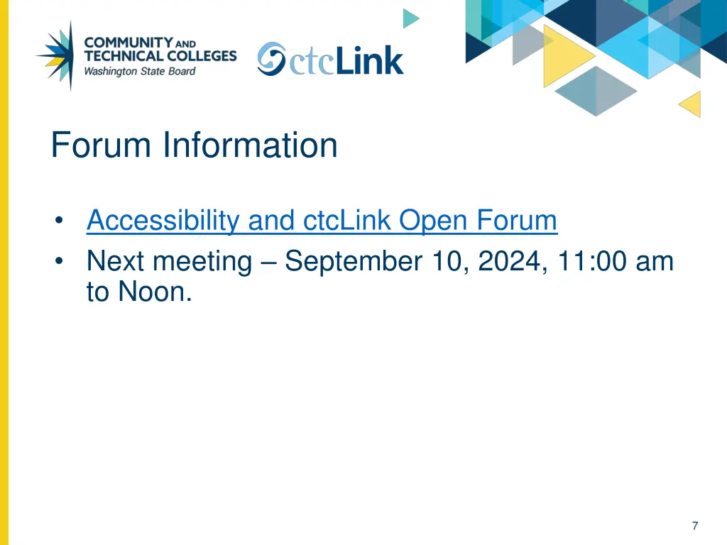 forum information