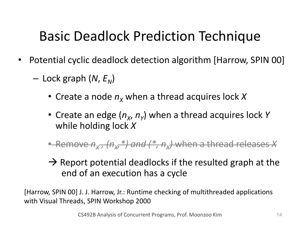 basic deadlock prediction technique