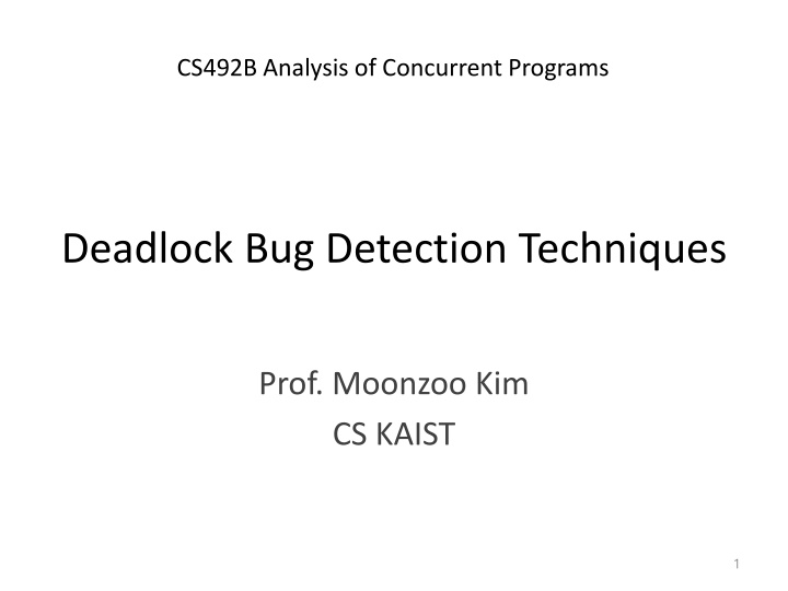 cs492b analysis of concurrent programs