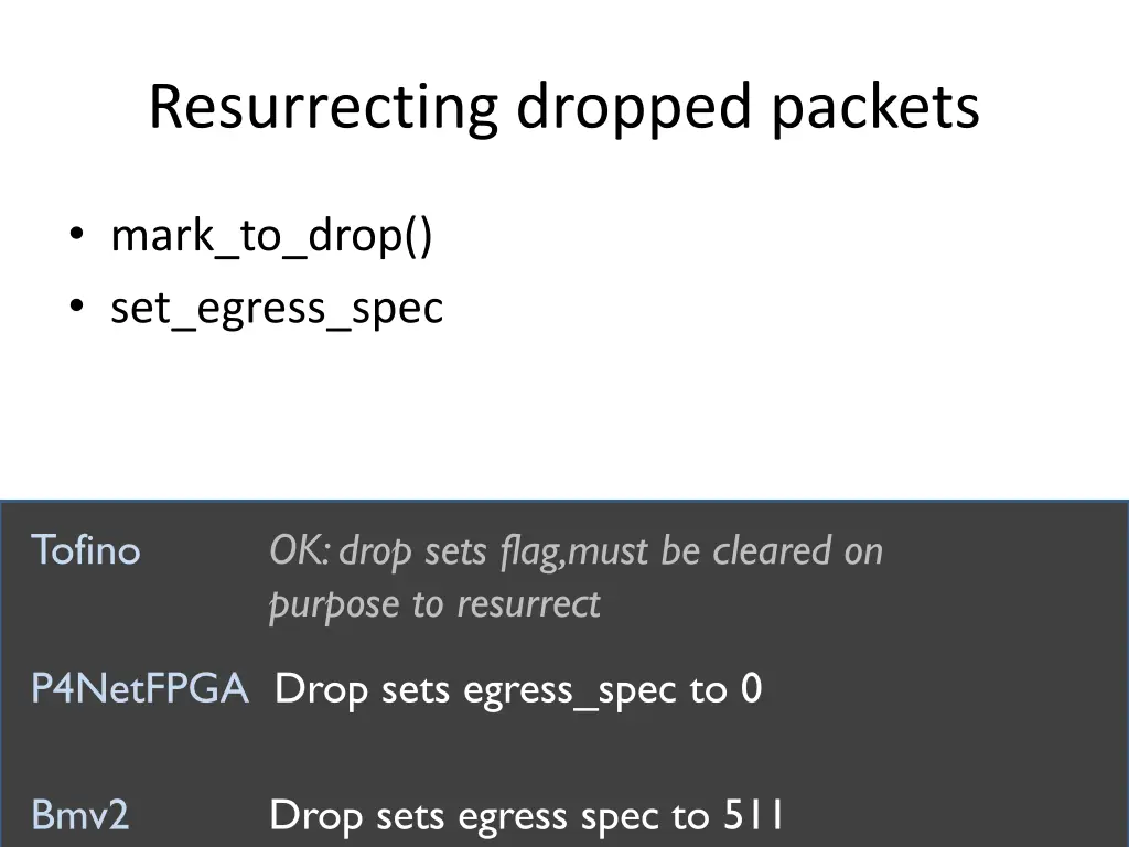 resurrecting dropped packets