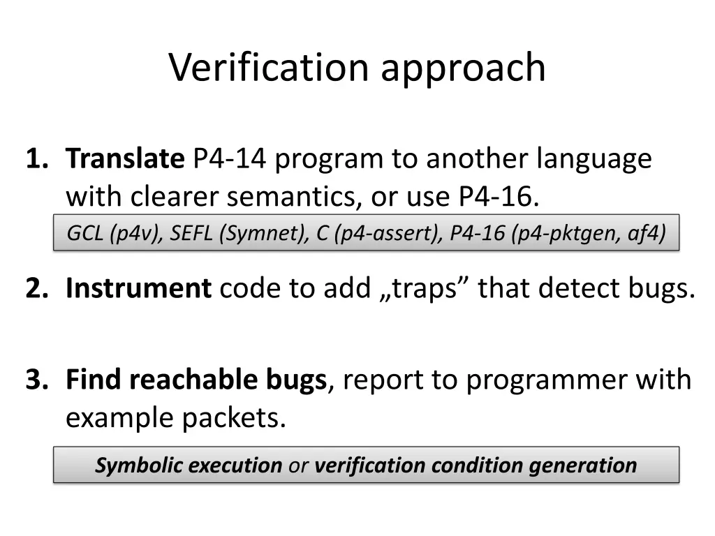 verification approach