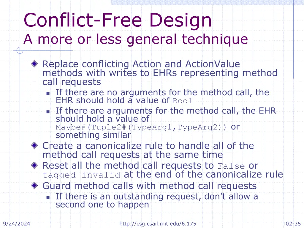 conflict free design a more or less general