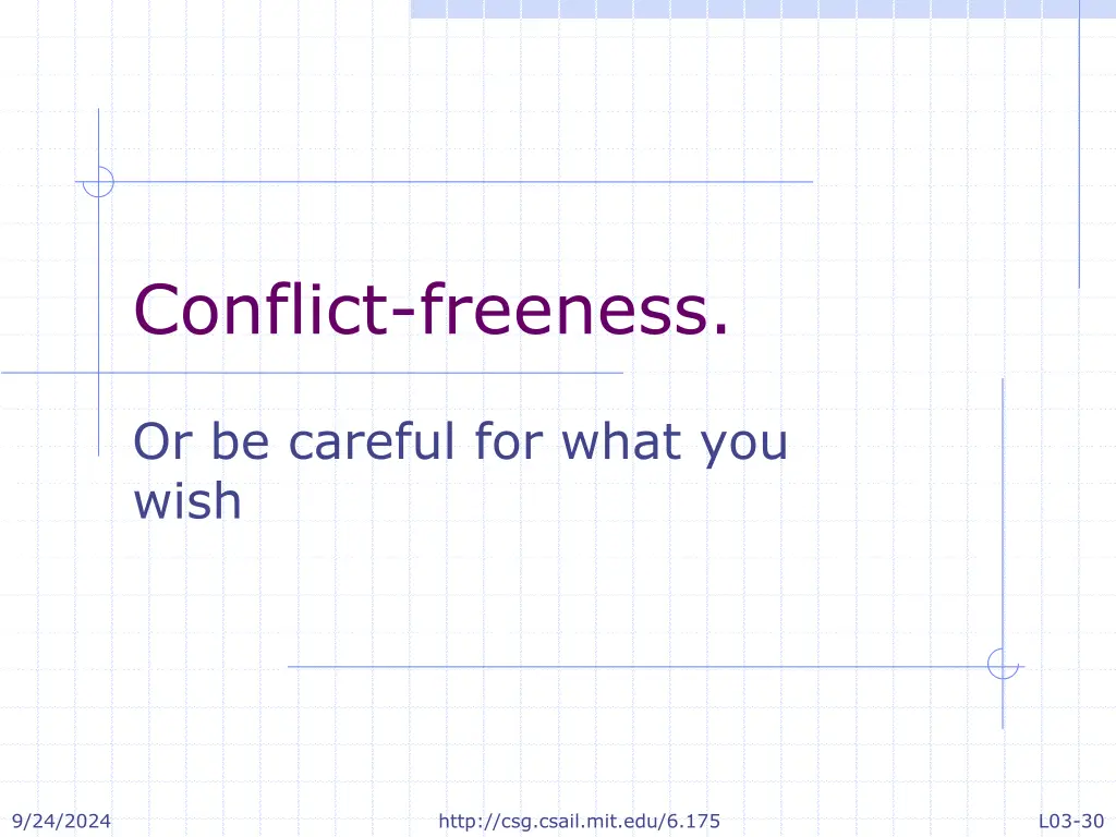 conflict freeness