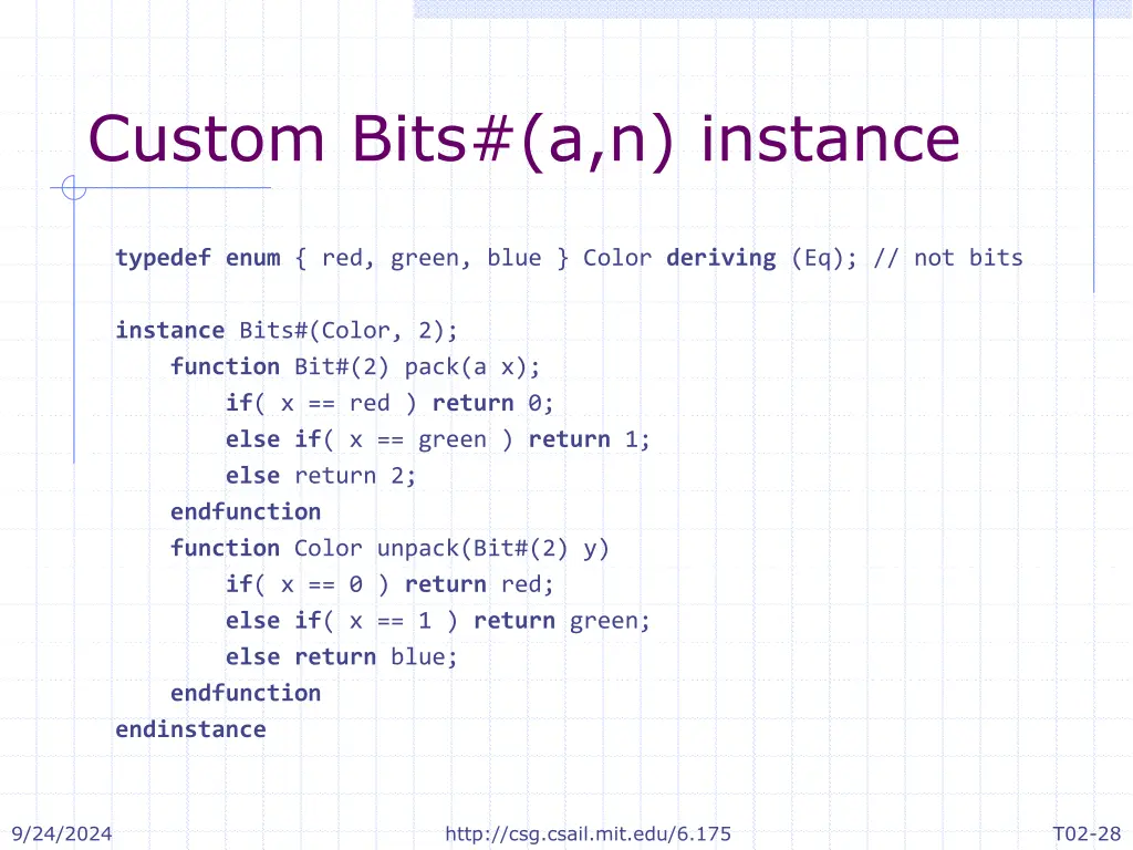 custom bits a n instance