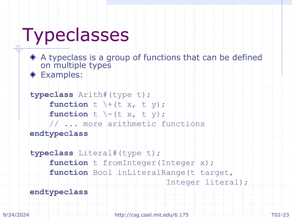 typeclasses 1