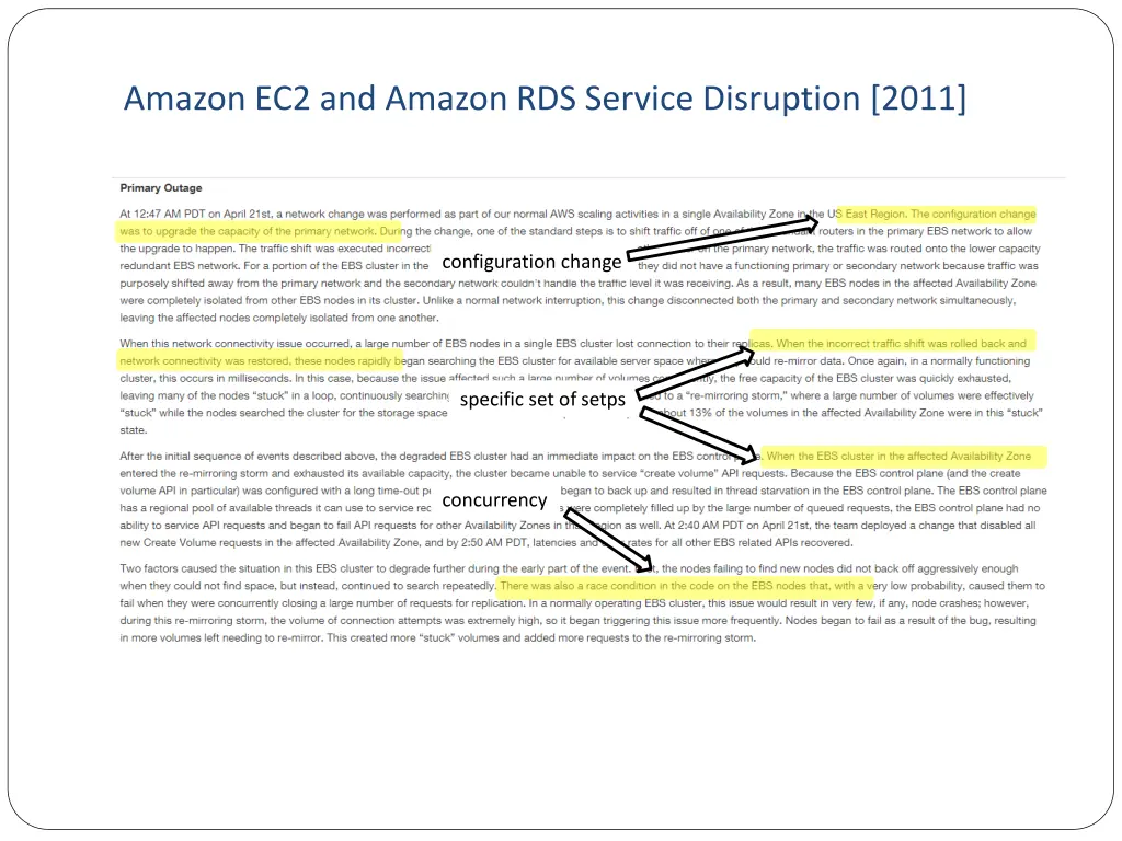 amazon ec2 and amazon rds service disruption 2011