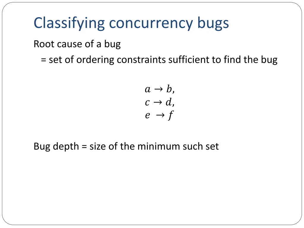 classifying concurrency bugs