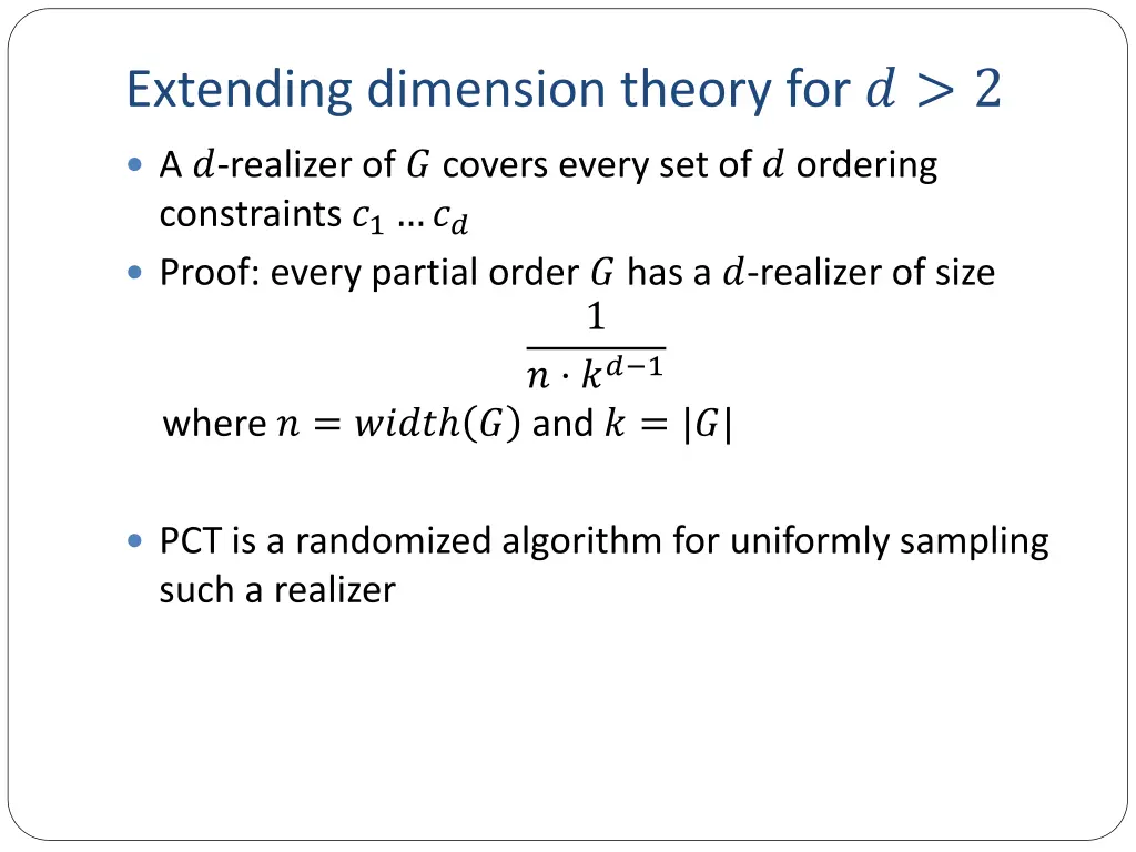 extending dimension theory for 2