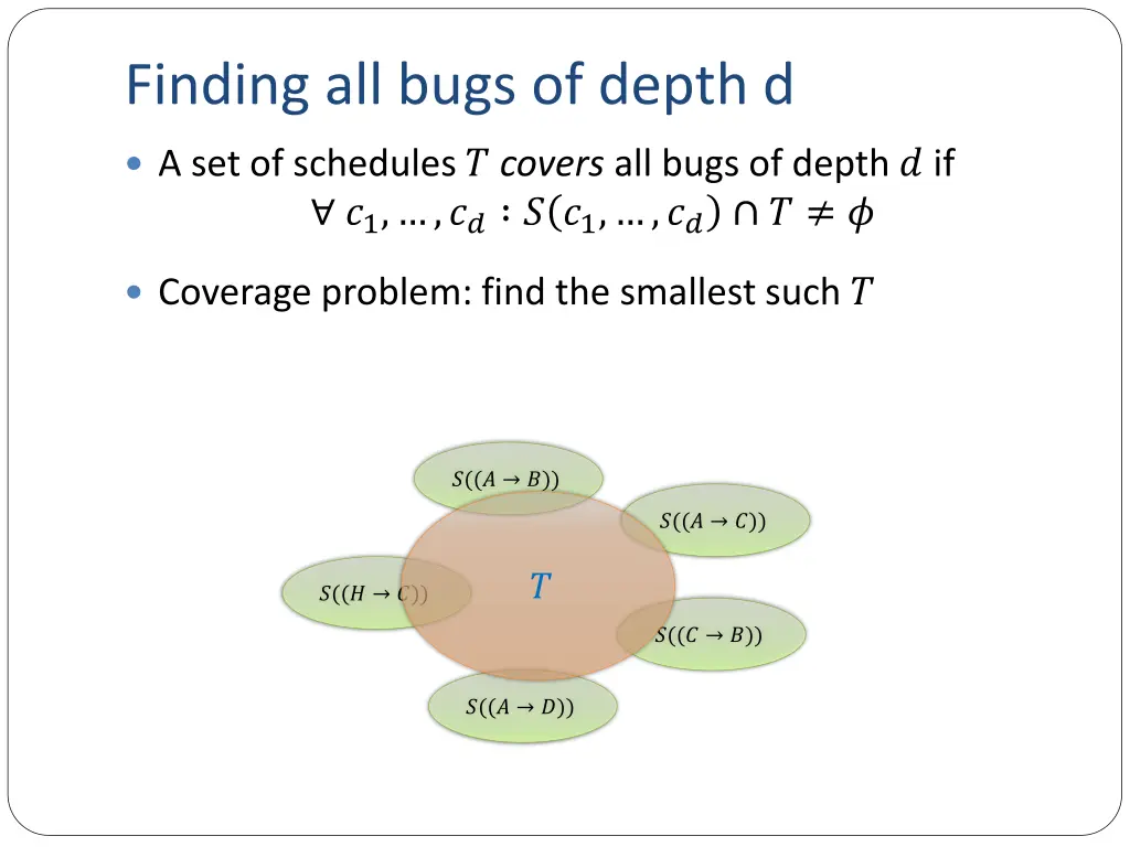 finding all bugs of depth d