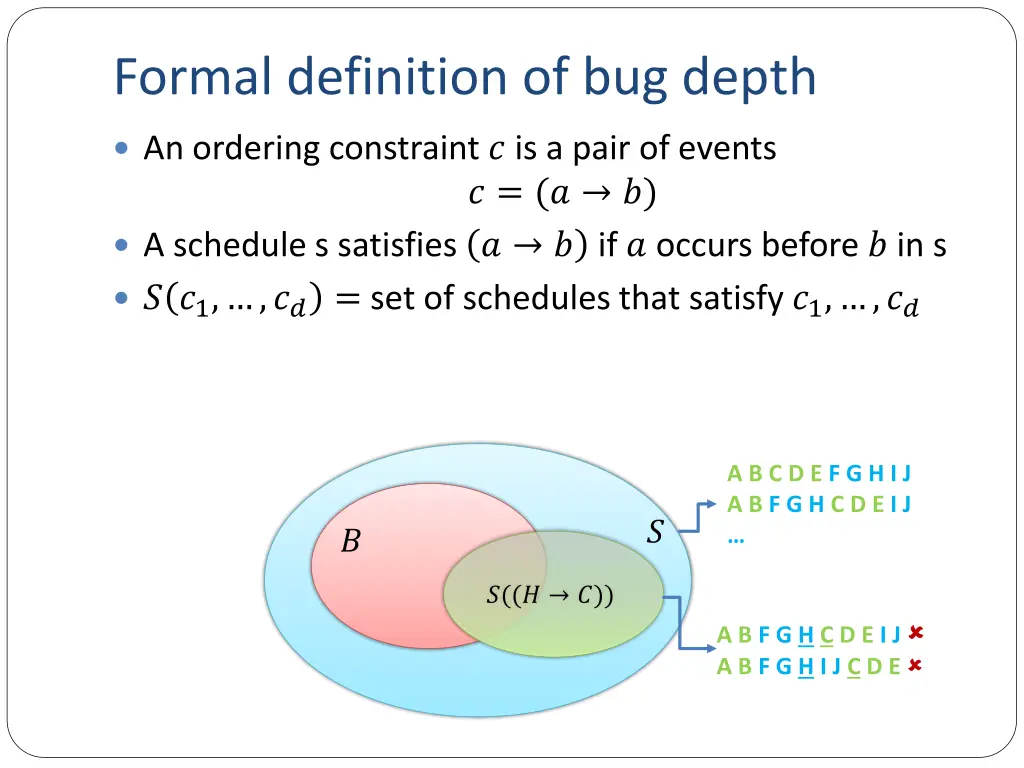 formal definition of bug depth 1