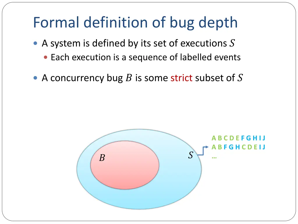 formal definition of bug depth