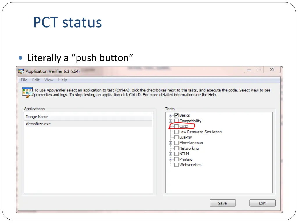 pct status