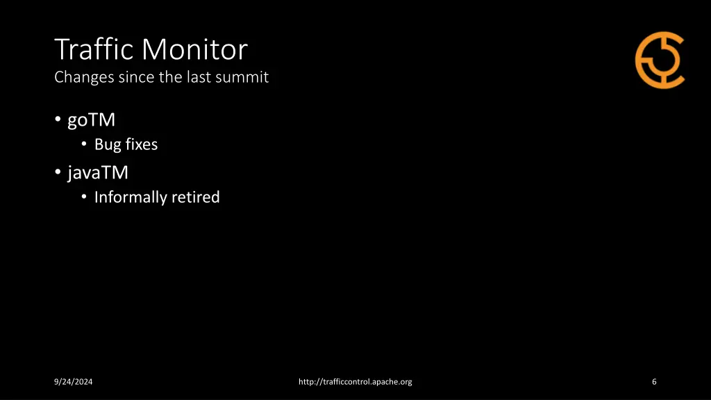 traffic monitor changes since the last summit