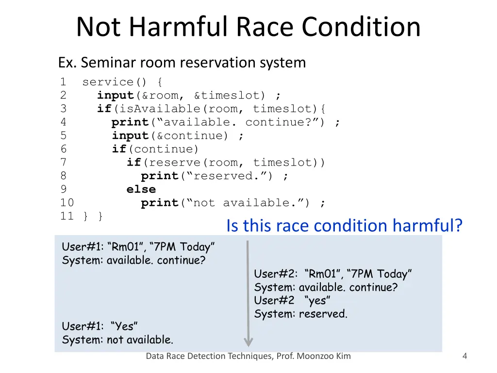 not harmful race condition